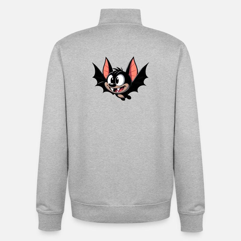 Fledermaus - Unisex Organic Zip Sweatshirt von Stanley/Stella - Grau meliert