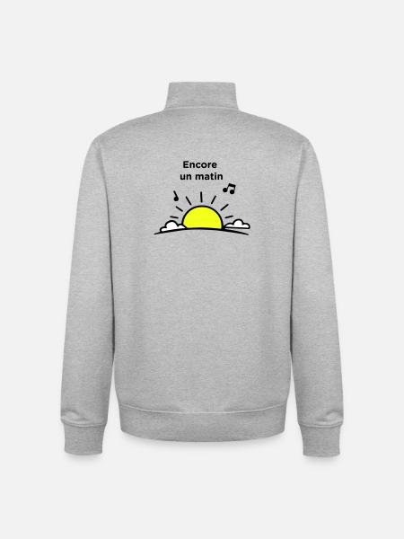 Ein weiterer Morgen - Unisex Organic Zip Sweatshirt von Stanley/Stella - Grau meliert