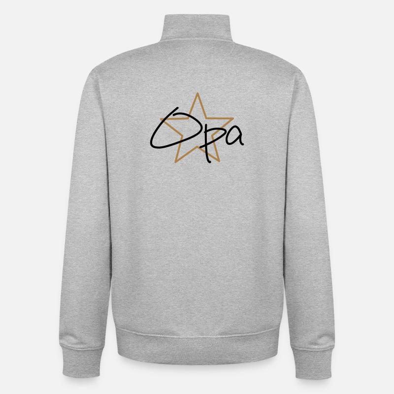 bester Opa - Unisex Organic Zip Sweatshirt von Stanley/Stella - Grau meliert