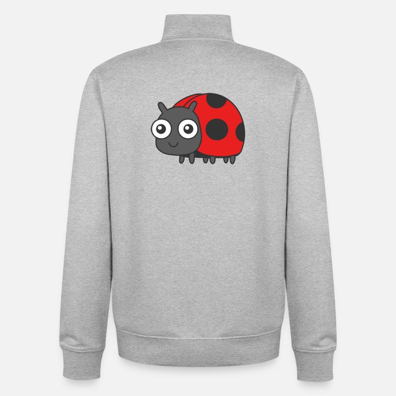 Glückskäfer - Unisex Organic Zip Sweatshirt von Stanley/Stella - Grau meliert