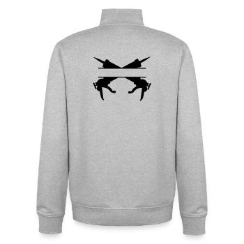 Caulking sprayer logo - Unisex Organic Zip Sweatshirt by Stanley/Stella - heather grey - Back - AI Model Male 185 light (185cm)