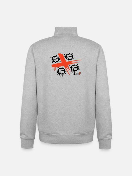 4 Mori Spray - Unisex Organic Zip Sweatshirt von Stanley/Stella - Grau meliert
