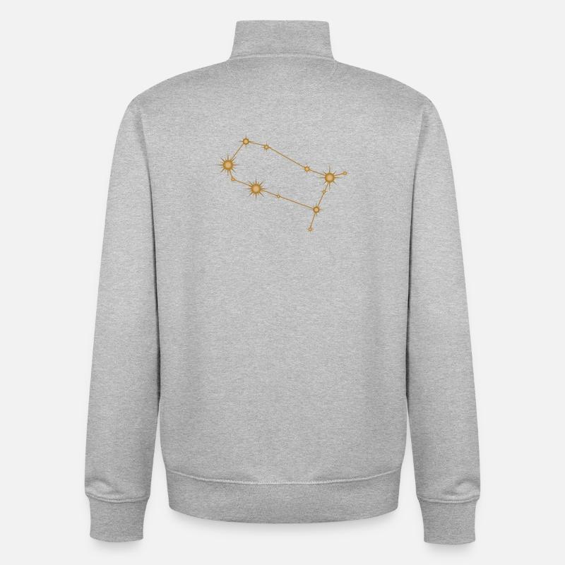 Sternbild Zwillinge Sternzeichen Sternzeichen Golden - Unisex Organic Zip Sweatshirt von Stanley/Stella - Grau meliert