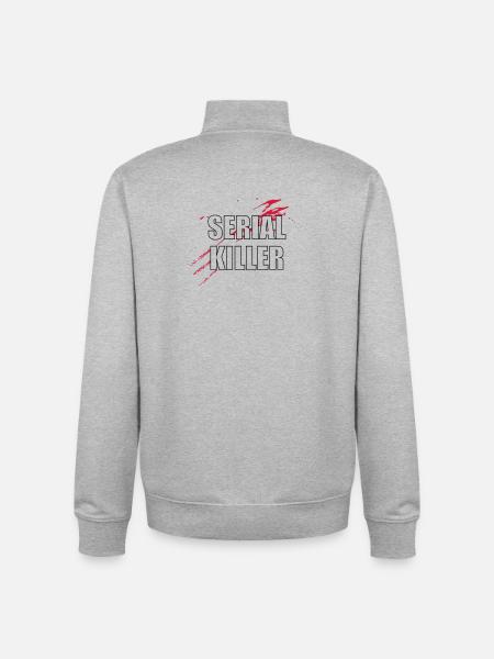 Serial Killer - Unisex Organic Zip Sweatshirt by Stanley/Stella - heather grey
