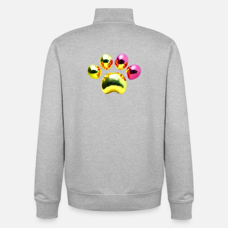 Glitzernde Metallic-Kugeln - Unisex Organic Zip Sweatshirt von Stanley/Stella - Grau meliert