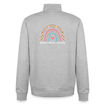 Social Worker Social Pedagogue Social Worker - Unisex Organic Zip Sweatshirt by Stanley/Stella - heather grey - Back - AI Model Male 185 light (185cm)