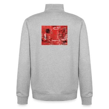 Urban Rating - Unisex Organic Zip Sweatshirt by Stanley/Stella - heather grey - Back - AI Model Male 185 light (185cm)
