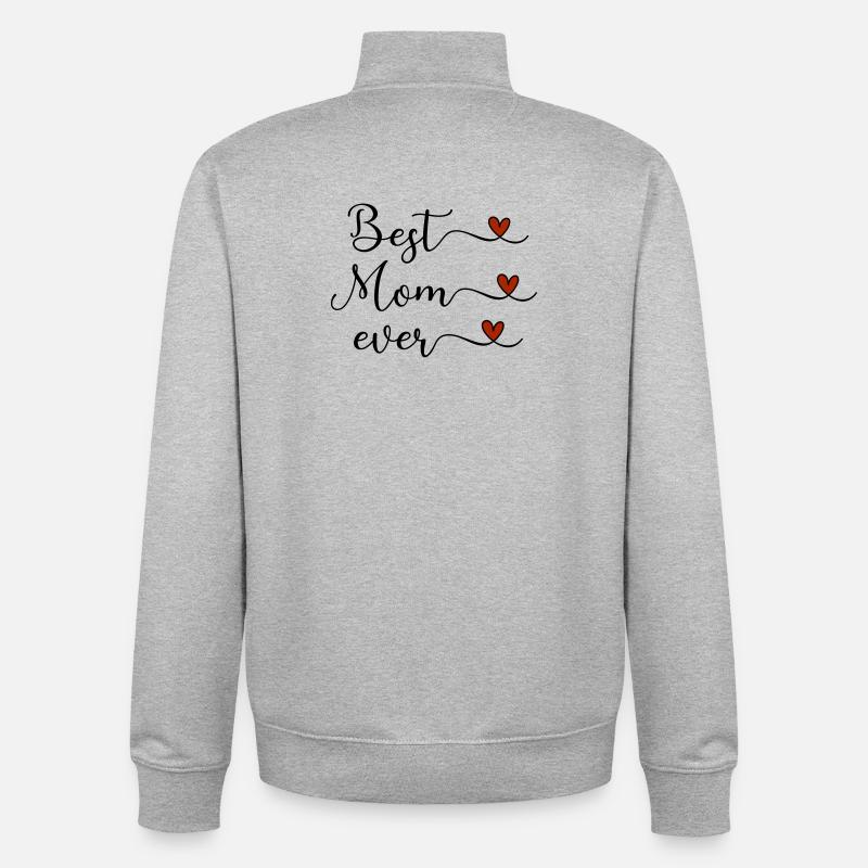 Beste Mama - Unisex Organic Zip Sweatshirt von Stanley/Stella - Grau meliert