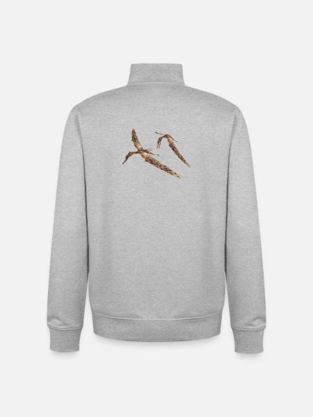 Ptérosaure Zhenyuanopterus - Sweat zippé unisexe en coton bio Stanley/Stella - gris chiné
