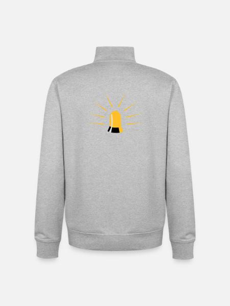 Warnlicht-Design Shirt - Unisex Organic Zip Sweatshirt von Stanley/Stella - Grau meliert