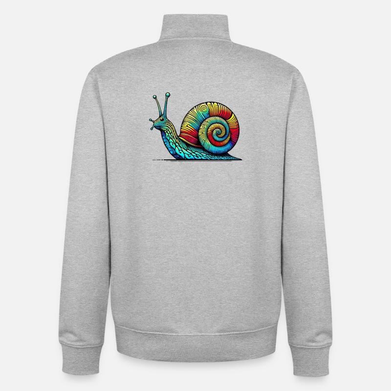Schnecke - Unisex Organic Zip Sweatshirt von Stanley/Stella - Grau meliert