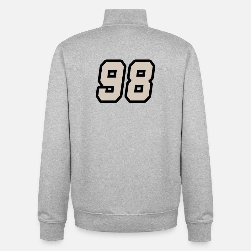 Nummer achtundneunzig 98 - Unisex Organic Zip Sweatshirt von Stanley/Stella - Grau meliert