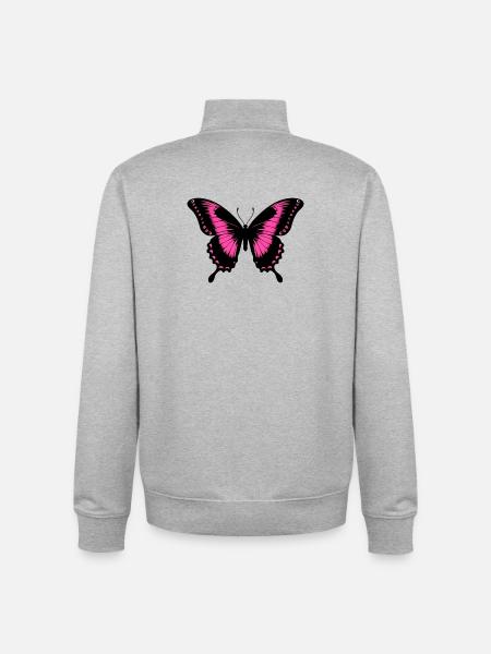 Butterfly - Unisex Organic Zip Sweatshirt by Stanley/Stella - heather grey
