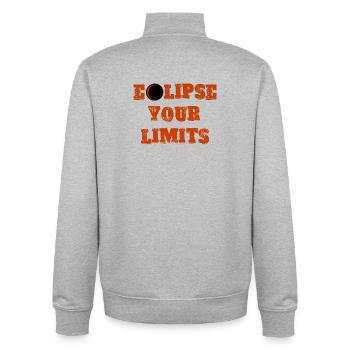 Eclipse your limits 2025 - Unisex Organic Zip Sweatshirt by Stanley/Stella - heather grey - Back - AI Model Male 185 light (185cm)