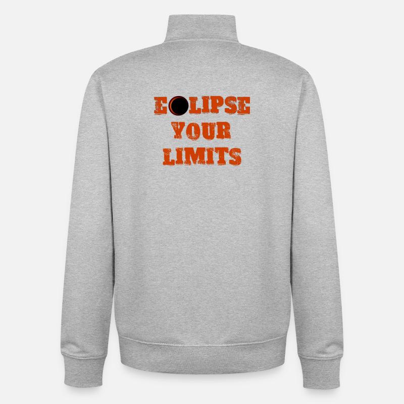 Eclipse your limits 2025 - Unisex Organic Zip Sweatshirt by Stanley/Stella - heather grey