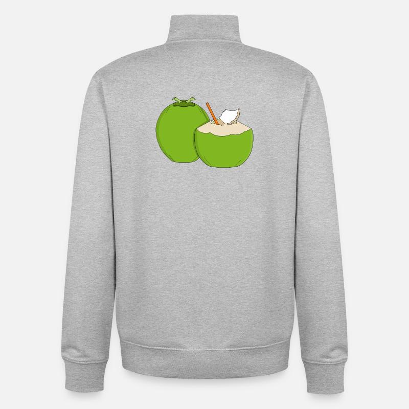 Emerald Coconut Splash - Unisex Organic Zip Sweatshirt von Stanley/Stella - Grau meliert