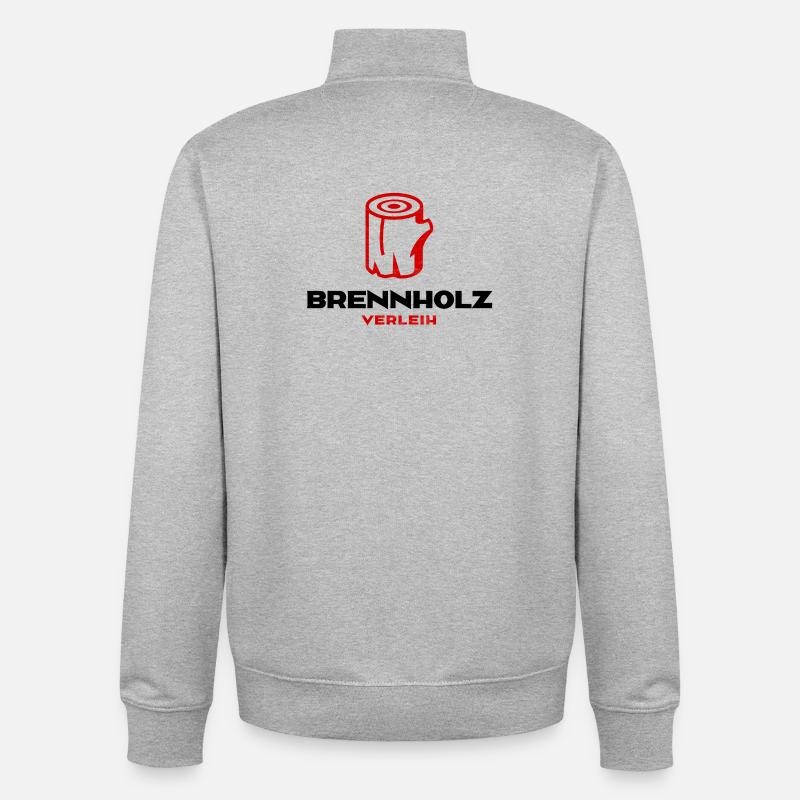 Location de bois de chauffage - Sweat zippé unisexe en coton bio Stanley/Stella - gris chiné