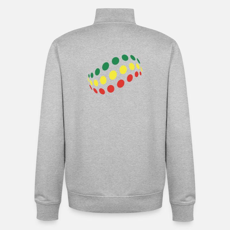 Logo_BBR_2 - Sweat zippé unisexe en coton bio Stanley/Stella - gris chiné