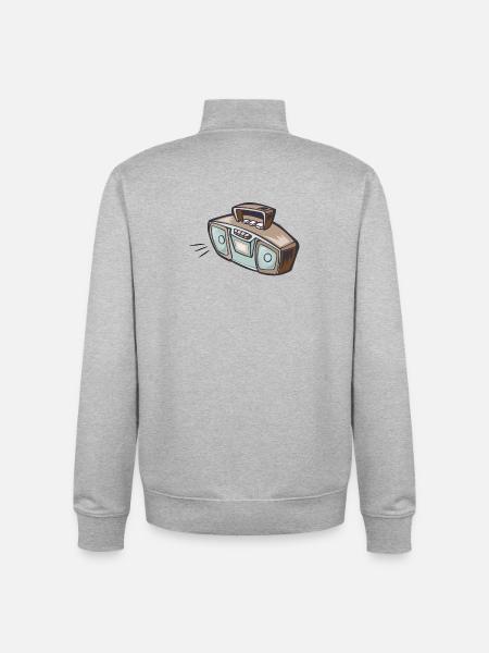 Radiorekorder Sound-Machine - Unisex Organic Zip Sweatshirt von Stanley/Stella - Grau meliert