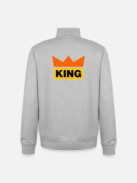 King / 3 Farben - Unisex Organic Zip Sweatshirt von Stanley/Stella - Grau meliert