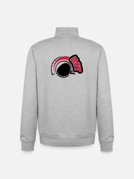 Chaud - Sweat zippé unisexe en coton bio Stanley/Stella - gris chiné