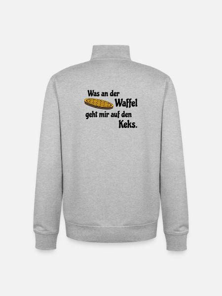 Waffel auf Keks - Unisex Organic Zip Sweatshirt von Stanley/Stella - Grau meliert