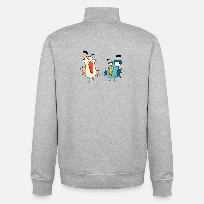 Ole Ole - Sweat zippé unisexe en coton bio Stanley/Stella - gris chiné