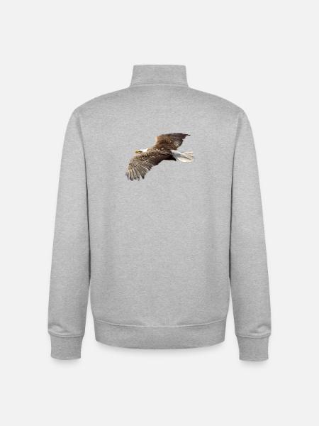 Adler - Unisex Organic Zip Sweatshirt von Stanley/Stella - Grau meliert