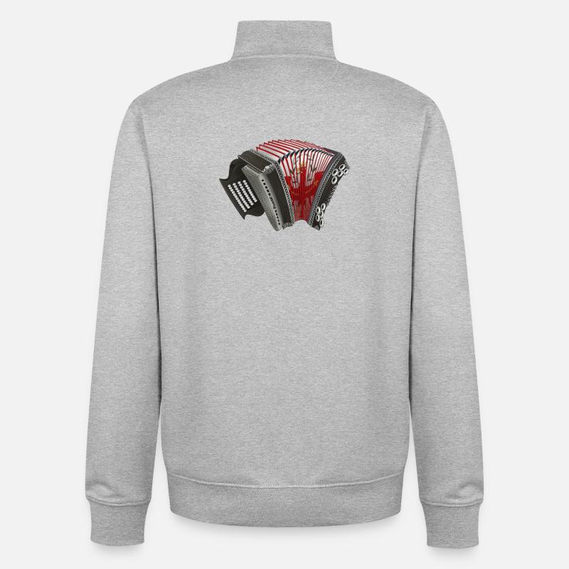 Styrian Harmonica - Tyrol / South Tyrol | ZiachON! - Unisex Organic Zip Sweatshirt by Stanley/Stella - heather grey