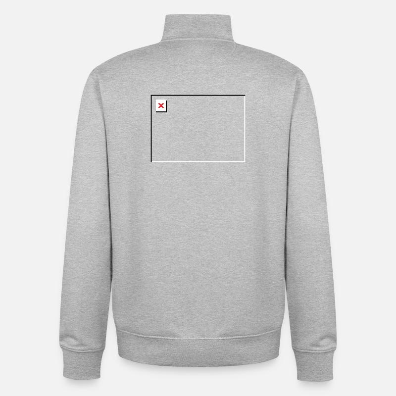 Missing Image – File Not Found Landscape - Unisex Organic Zip Sweatshirt by Stanley/Stella - heather grey
