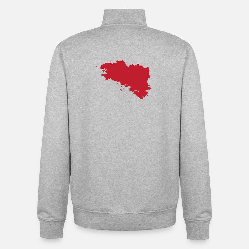 Britian - Unisex Organic Zip Sweatshirt von Stanley/Stella - Grau meliert