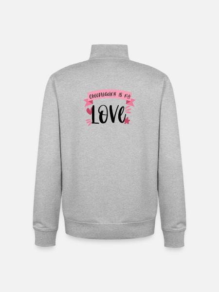 Cheerleading Cheerleader Love Gift - Unisex Organic Zip Sweatshirt by Stanley/Stella - heather grey