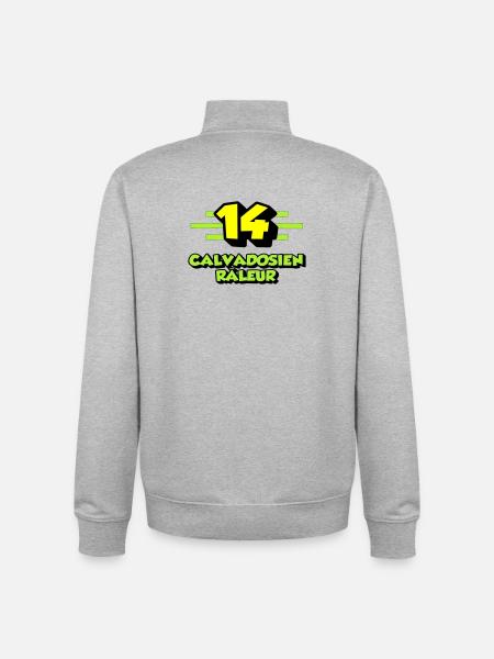 Complaining Calvadosian - Unisex Organic Zip Sweatshirt by Stanley/Stella - heather grey