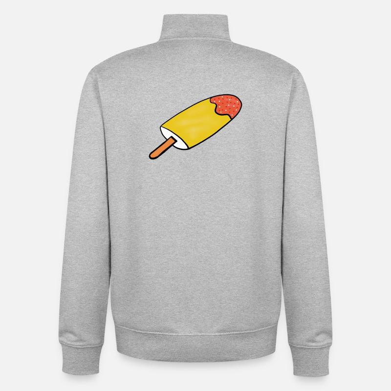 Eis Kinder Mädchen Jungen  - Unisex Organic Zip Sweatshirt by Stanley/Stella - heather grey