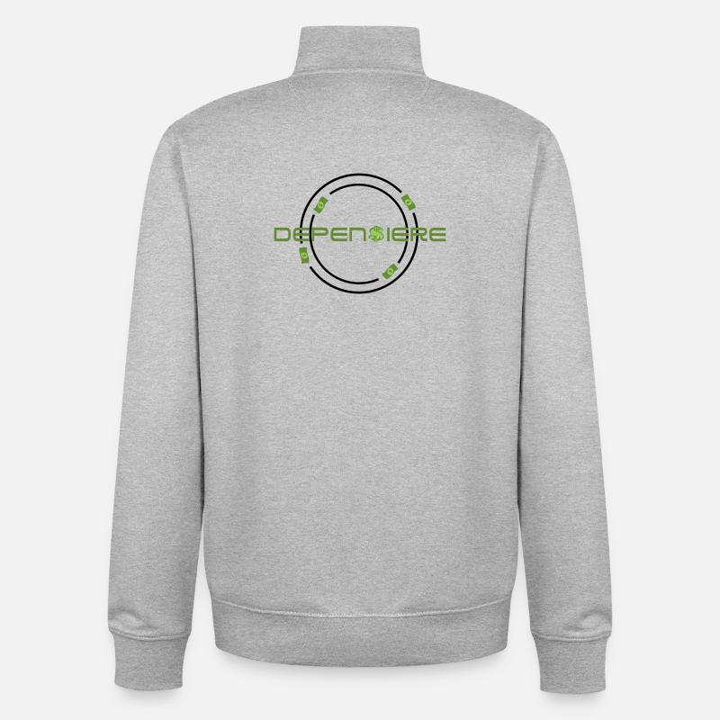 Depensière  - Sweat zippé unisexe en coton bio Stanley/Stella - gris chiné