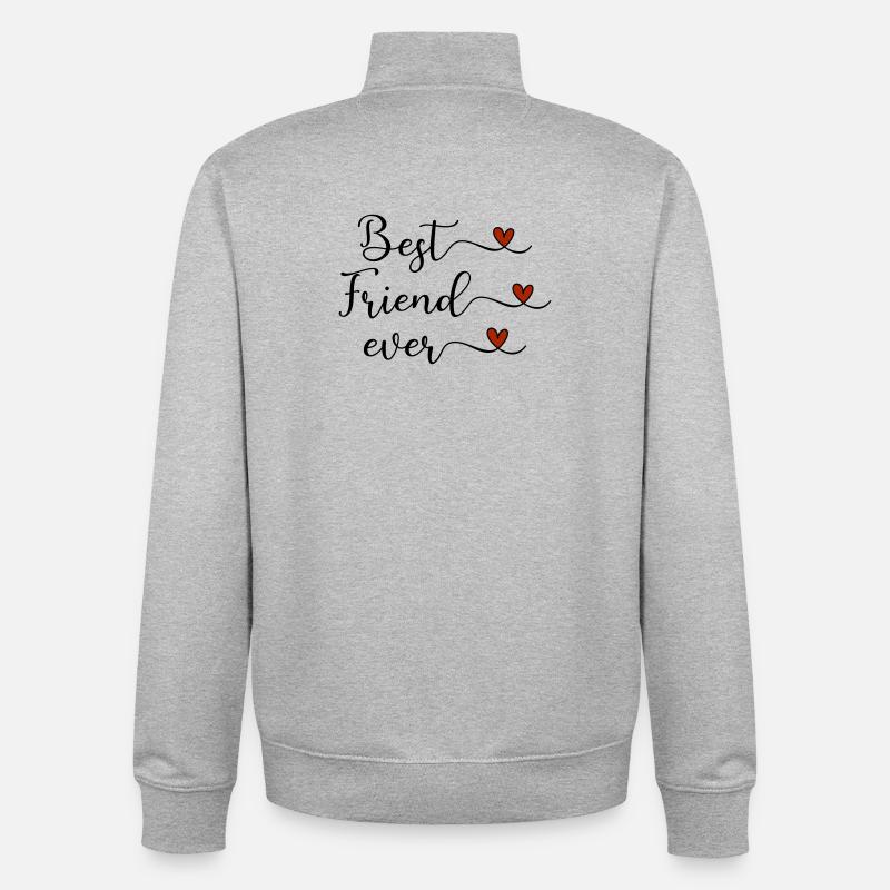 Bester Freund  - Unisex Organic Zip Sweatshirt von Stanley/Stella - Grau meliert
