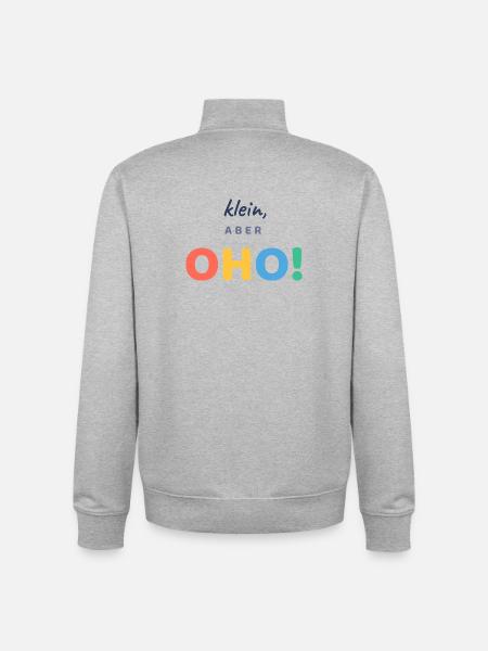 Klein, aber OHO! - Unisex Organic Zip Sweatshirt von Stanley/Stella - Grau meliert