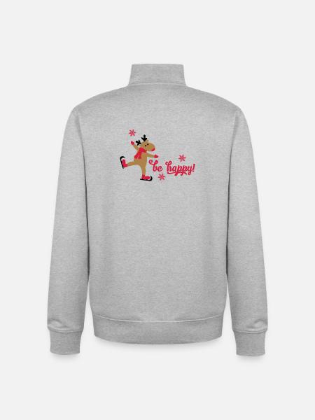 Christmas - Unisex Organic Zip Sweatshirt by Stanley/Stella - heather grey