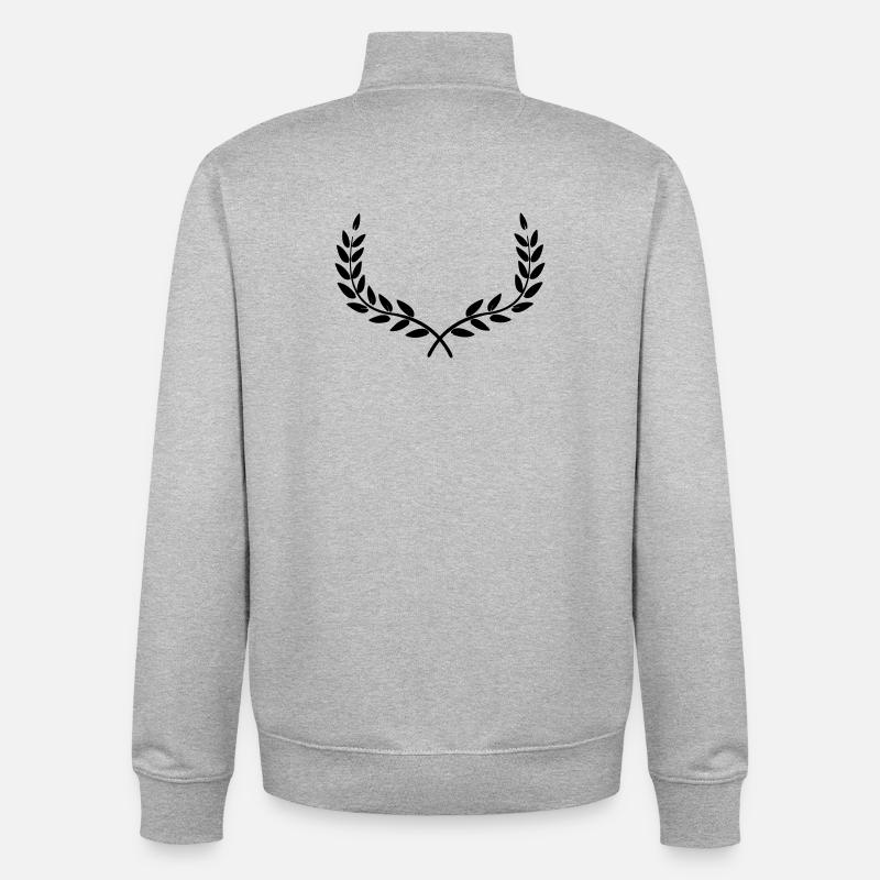 Kranz Lorbeerkranz - Unisex Organic Zip Sweatshirt von Stanley/Stella - Grau meliert