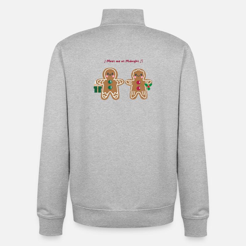 biscuits - Sweat zippé unisexe en coton bio Stanley/Stella - gris chiné