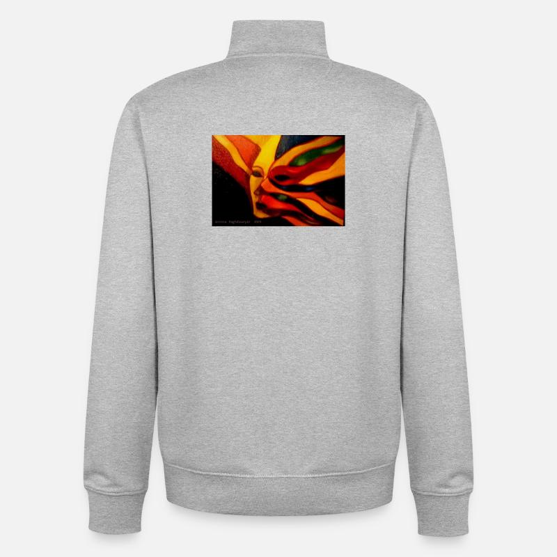 Traum von extravaganten Farben - Unisex Organic Zip Sweatshirt von Stanley/Stella - Grau meliert