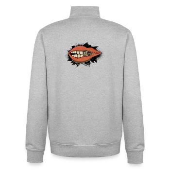La ferme - Sweat zippé unisexe en coton bio Stanley/Stella - gris chiné - Dos - AI Model Male 185 light (185cm)