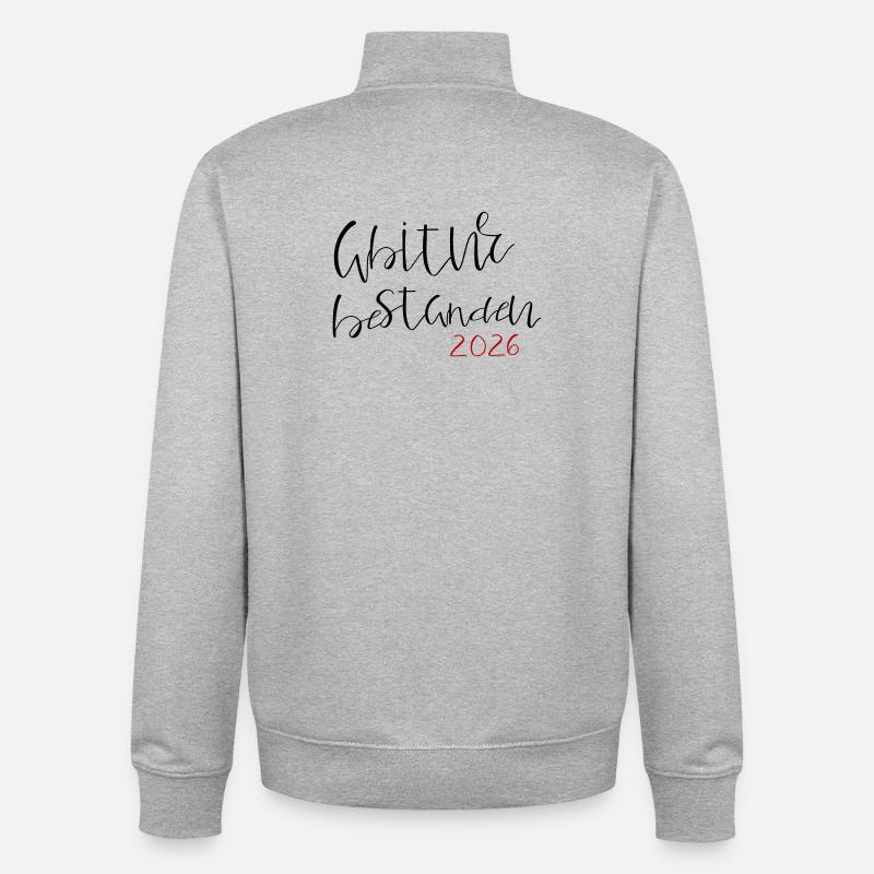 Abitur passed - Unisex Organic Zip Sweatshirt by Stanley/Stella - heather grey