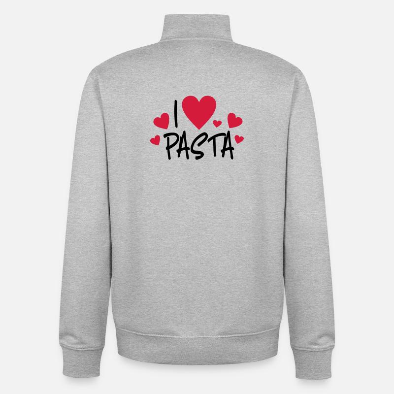 Pasta - Unisex Organic Zip Sweatshirt von Stanley/Stella - Grau meliert