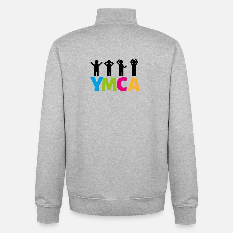 YMCA - Sweat zippé unisexe en coton bio Stanley/Stella - gris chiné