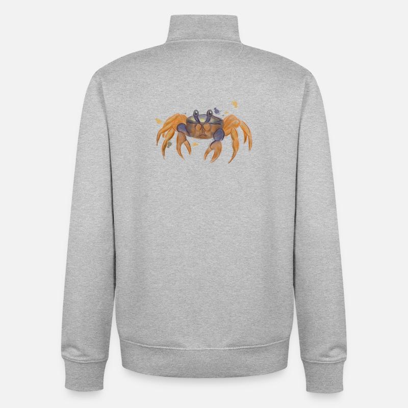 Crabe mignon - Sweat zippé unisexe en coton bio Stanley/Stella - gris chiné