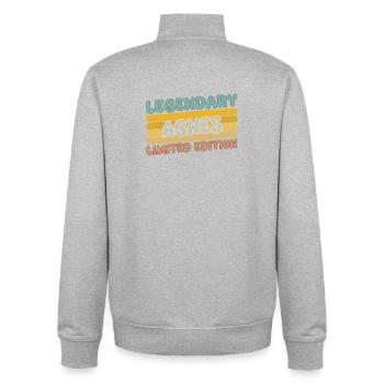 Agnes als Legendary - Unisex Organic Zip Sweatshirt von Stanley/Stella - Grau meliert - Hinten - AI Model Male 185 light (185cm)