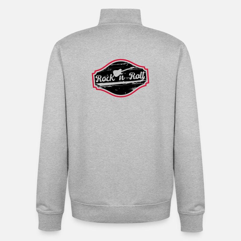 Rock n Roll Baby - Sweat zippé unisexe en coton bio Stanley/Stella - gris chiné