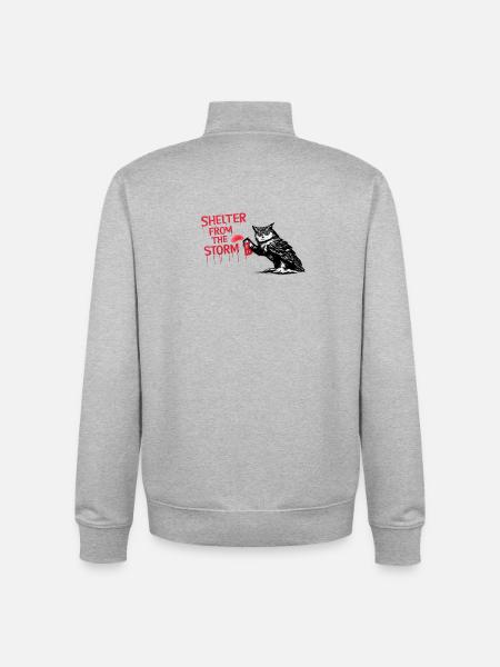 Shelter from the Storm - Unisex Organic Zip Sweatshirt by Stanley/Stella - heather grey