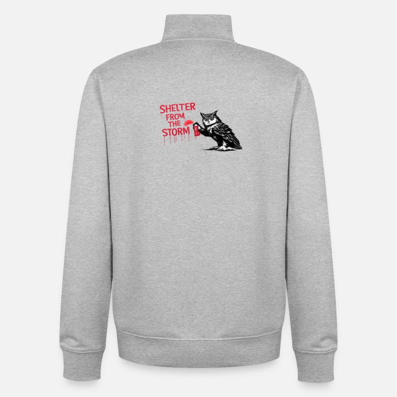 Shelter from the Storm - Unisex Organic Zip Sweatshirt von Stanley/Stella - Grau meliert